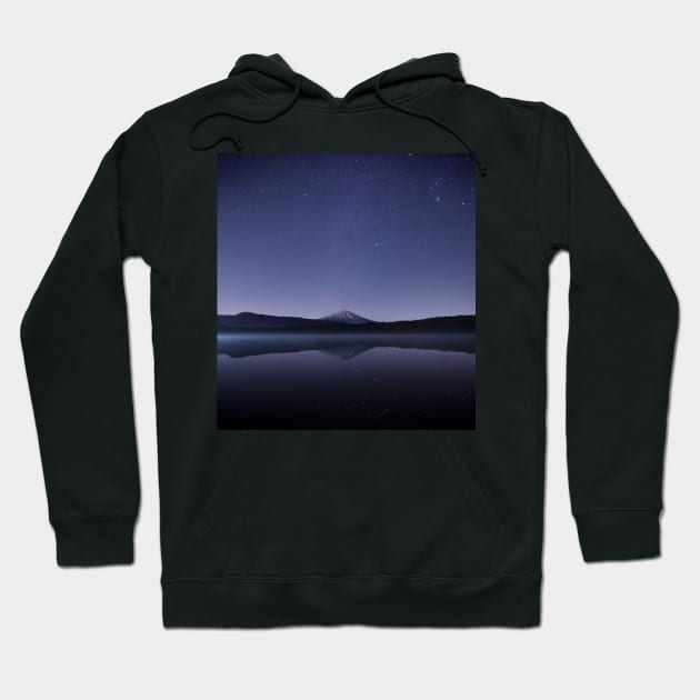 Sky, Stars, Mountain, Water Hoodie by Switch-Case